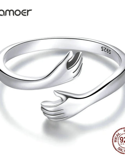 Sterling Silver Hug Ring