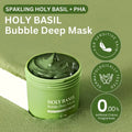 Holy Basil Bubble Facial Mask Exfoliating Deep Cleansing Remove Blackhead Shrink Pore Oil Control Skin Care