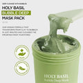 Holy Basil Bubble Facial Mask Exfoliating Deep Cleansing Remove Blackhead Shrink Pore Oil Control Skin Care